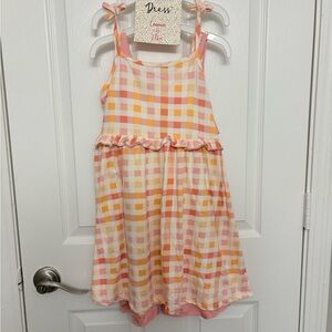 Charming Plaid Kids Dress with Ruffle Detail